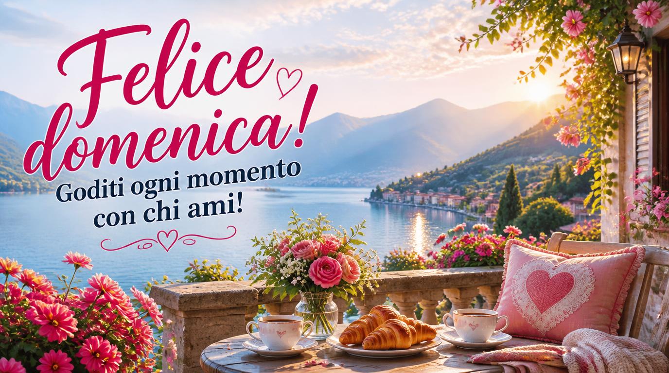 Felice domenica! Goditi ogni momento con chi ami!