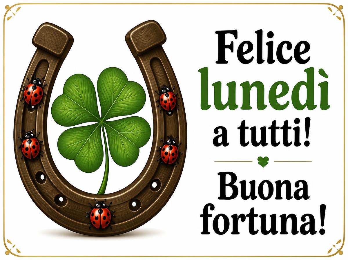 Felice lunedi a tutti! Buona fortuna!