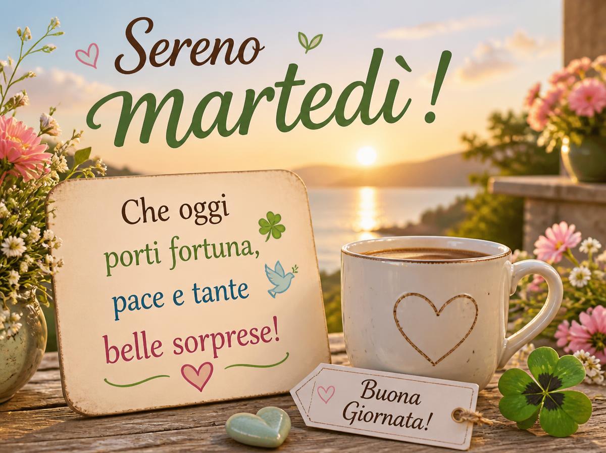Sereno martedì! Che oggi porti fortuna, pace e tante belle sorprese!