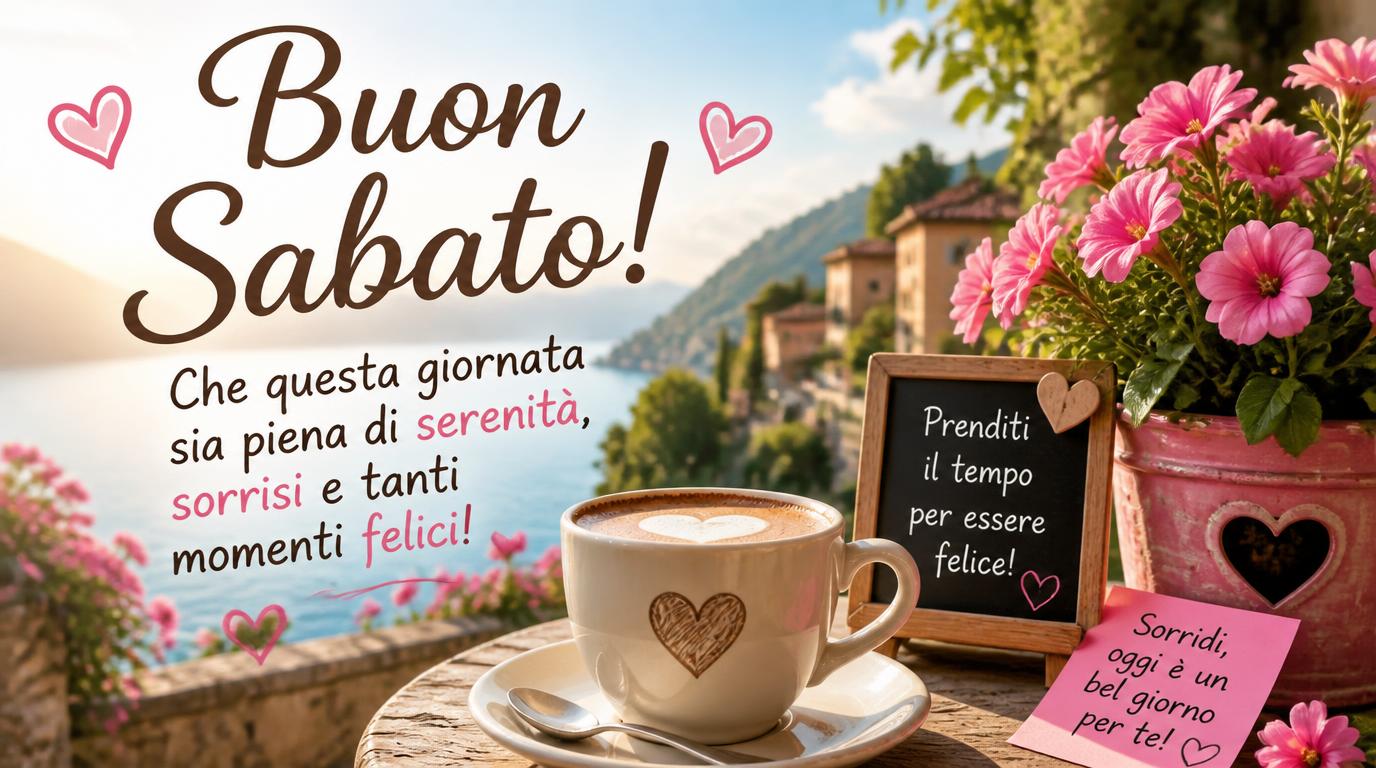 Buon sabato! Che questa giornata sia piena di serenità, sorrisi e tanti momenti felici!