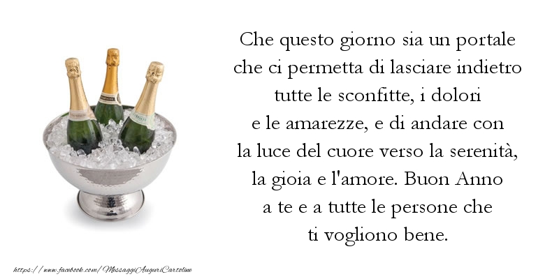Messaggi di Buon Anno - Che questo giorno sia un portale - messaggiauguricartoline.com