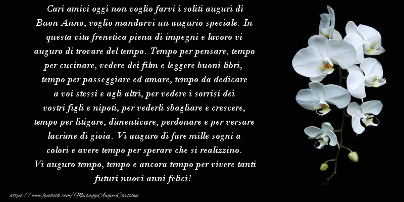 Messaggi di Buon Anno - Cari amici oggi non voglio farvi i soliti auguri di Buon Anno - messaggiauguricartoline.com