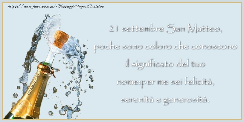Messaggi di San Matteo - 21 settembre San Matteo - messaggiauguricartoline.com