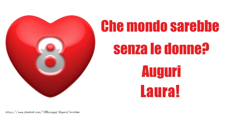 Cartoline di 8 Marzo - Che mondo sarebbe  senza le donne? Auguri Laura!