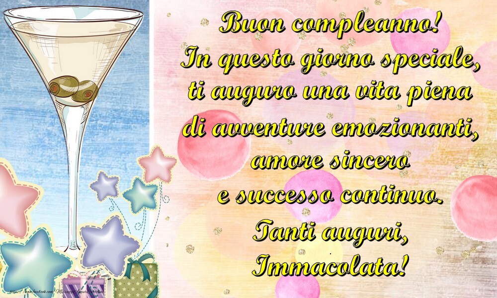 Cartoline di auguri - In questo giorno speciale,  ti auguro una vita piena  di avventure emozionanti,  amore sincero  e successo continuo.