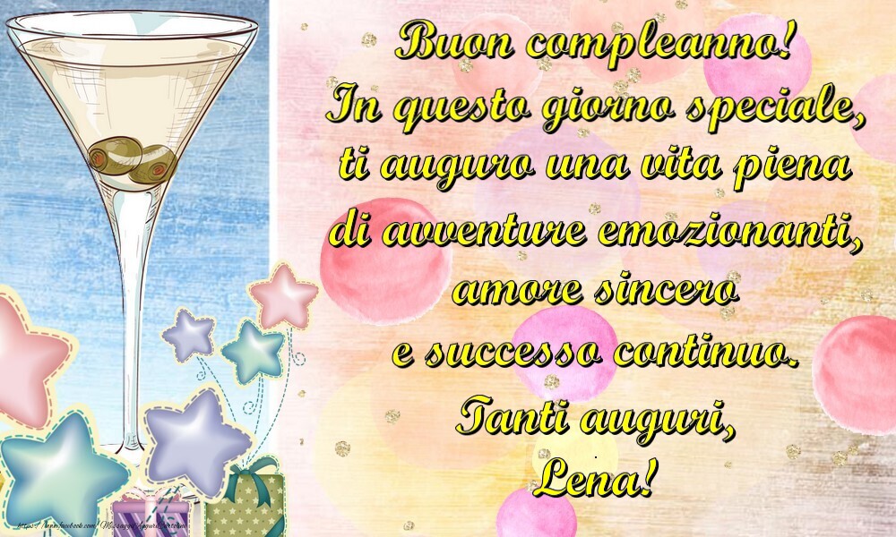 Cartoline di auguri - In questo giorno speciale,  ti auguro una vita piena  di avventure emozionanti,  amore sincero  e successo continuo.