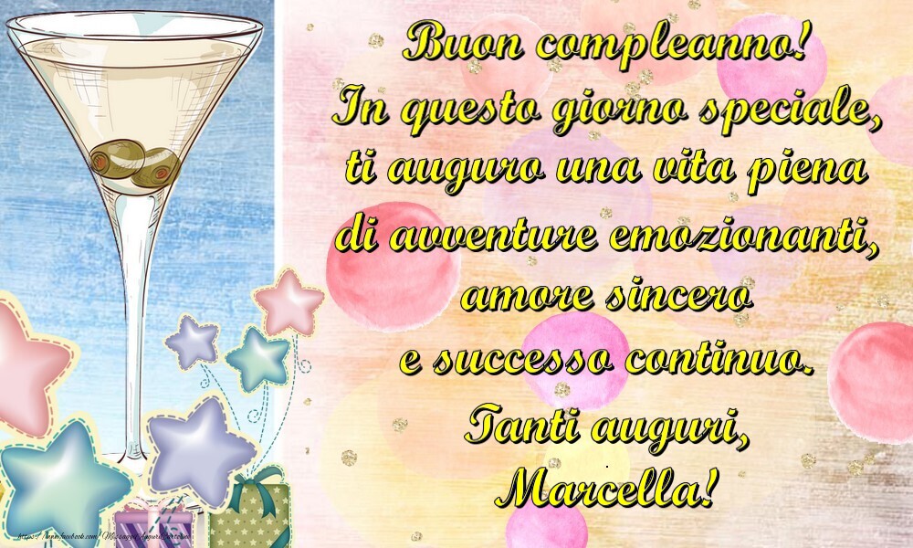 Cartoline di auguri - In questo giorno speciale,  ti auguro una vita piena  di avventure emozionanti,  amore sincero  e successo continuo.