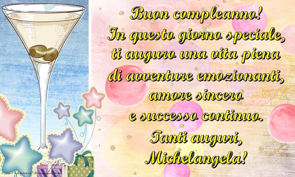 Cartoline di auguri - In questo giorno speciale,  ti auguro una vita piena  di avventure emozionanti,  amore sincero  e successo continuo.