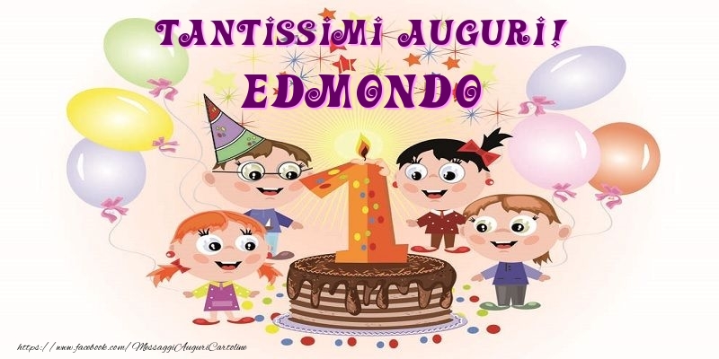 Cartoline per bambini - Tantissimi Auguri! Edmondo