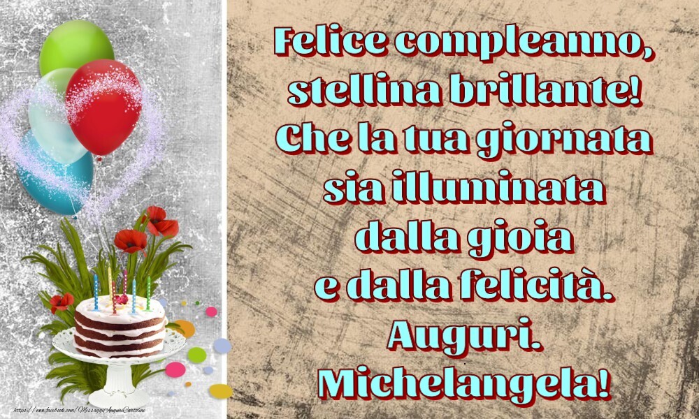 Cartoline per bambini - Felice compleanno,  stellina brillante!