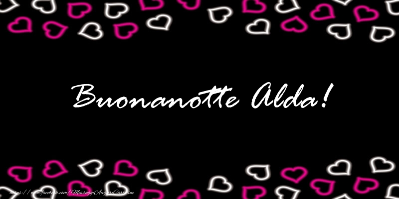 Cartoline di buonanotte - Buonanotte Alda!