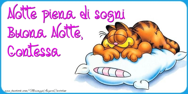 Cartoline di buonanotte - Animali | Notte piena di sogni Buona Notte, Contessa