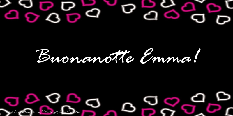 Cartoline di buonanotte - Cuore | Buonanotte Emma!