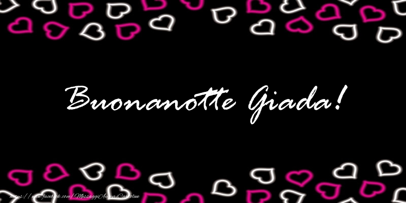 Cartoline di buonanotte - Cuore | Buonanotte Giada!