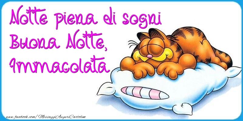 Cartoline di buonanotte - Notte piena di sogni Buona Notte, Immacolata