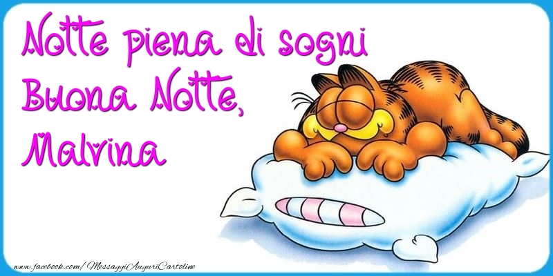 Cartoline di buonanotte - Notte piena di sogni Buona Notte, Malvina