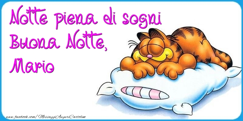 Cartoline di buonanotte - Notte piena di sogni Buona Notte, Mario