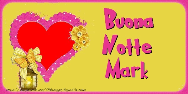 Cartoline di buonanotte - Cuore & Fiori & 1 Foto & Cornice Foto | Buona Notte Mark