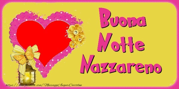 Cartoline di buonanotte - Cuore & Fiori & 1 Foto & Cornice Foto | Buona Notte Nazzareno
