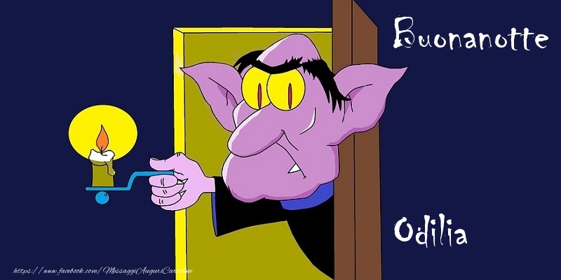 Cartoline di buonanotte - Buonanotte Odilia
