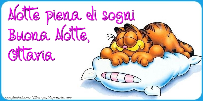 Cartoline di buonanotte - Notte piena di sogni Buona Notte, Ottavia