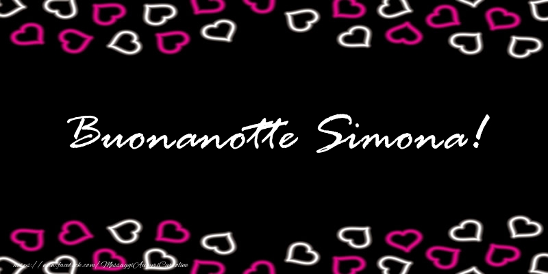 Cartoline di buonanotte - Cuore | Buonanotte Simona!