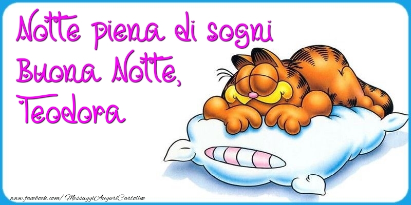 Cartoline di buonanotte - Animali | Notte piena di sogni Buona Notte, Teodora