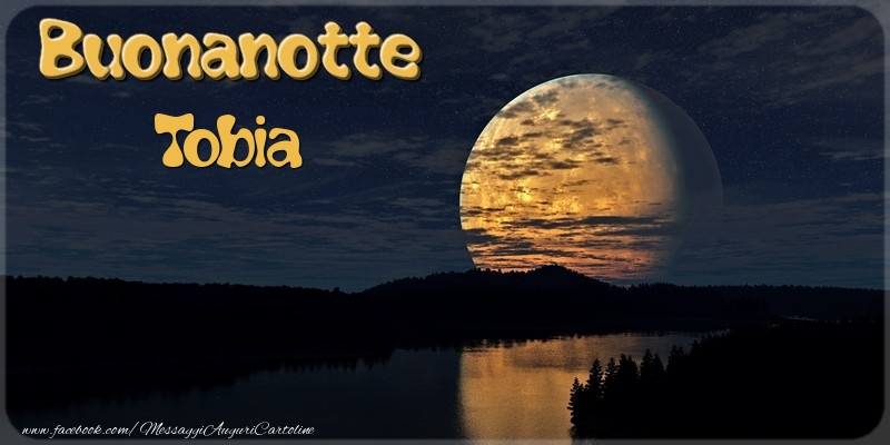 Cartoline di buonanotte - Buonanotte Tobia