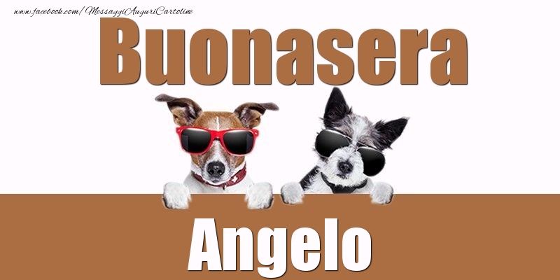 Cartoline di buonasera - Buonasera Angelo
