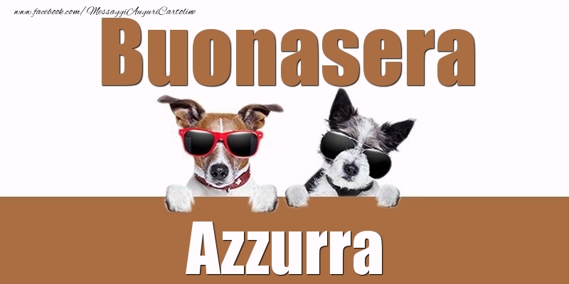 Cartoline di buonasera - Buonasera Azzurra