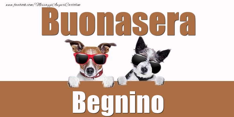 Cartoline di buonasera - Buonasera Begnino
