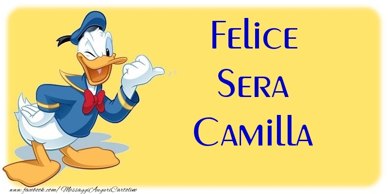 Cartoline di buonasera - Felice Sera Camilla