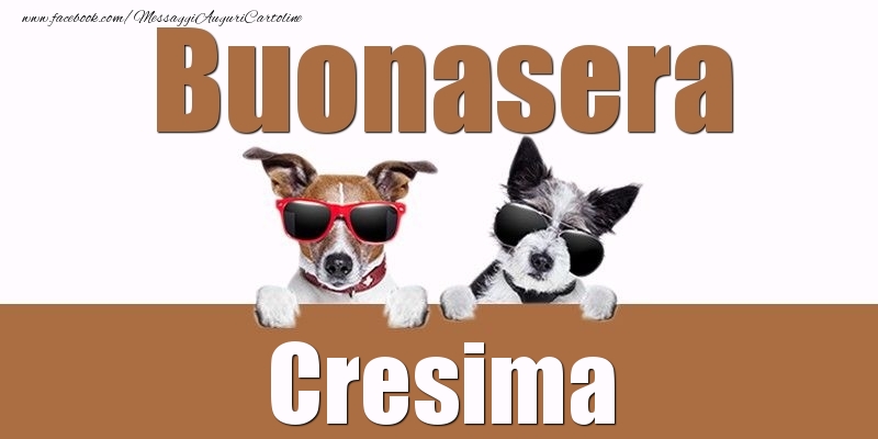 Cartoline di buonasera - Buonasera Cresima