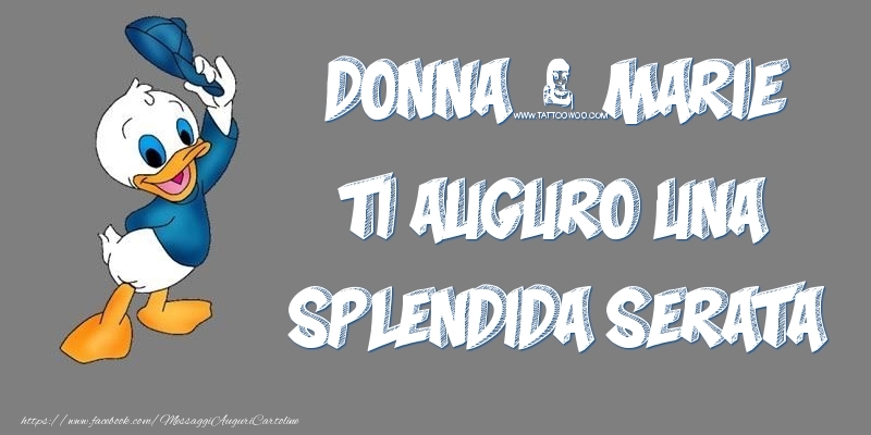 Cartoline di buonasera - Donna-Marie ti auguro una splendida serata