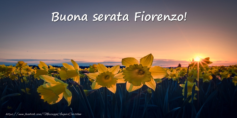 Cartoline di buonasera -  Fiori: Buona serata Fiorenzo!