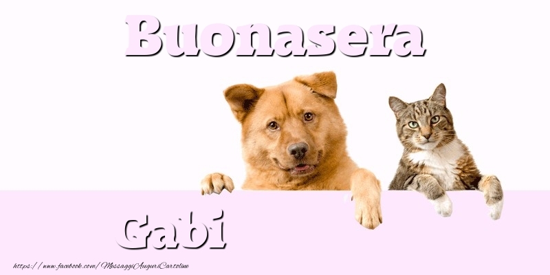 Cartoline di buonasera - Animali | Buonasera Gabi