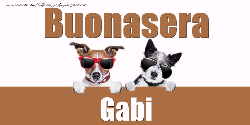 Cartoline di buonasera - Buonasera Gabi