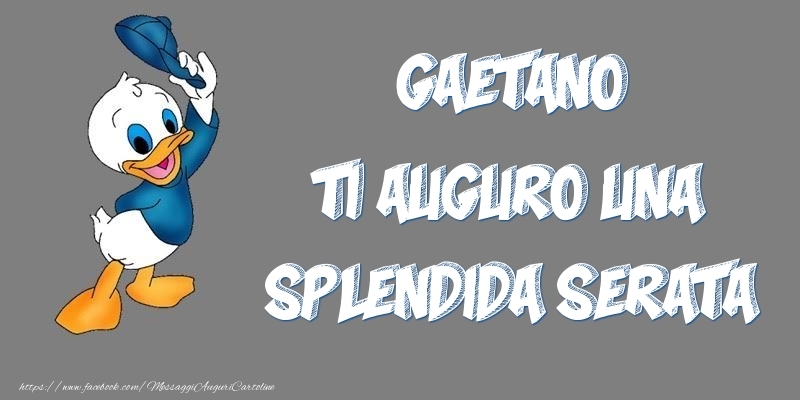 Cartoline di buonasera - Gaetano ti auguro una splendida serata