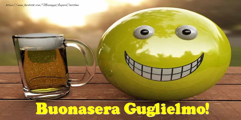 Cartoline di buonasera - Emoticons | Buonasera Guglielmo!