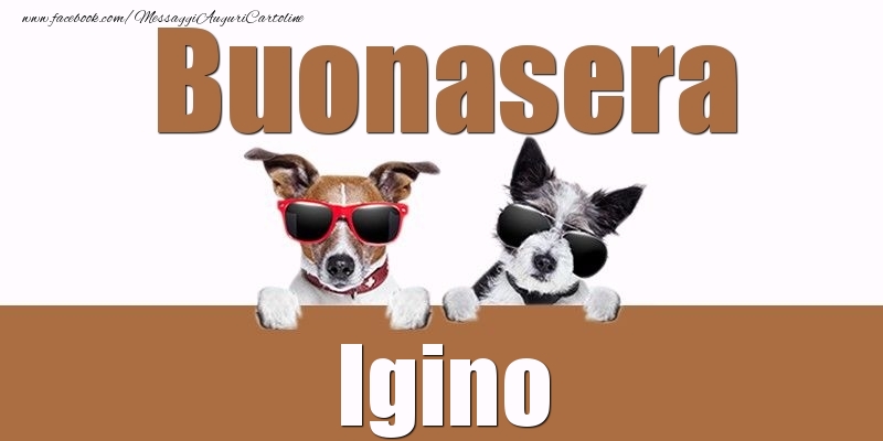 Cartoline di buonasera - Buonasera Igino