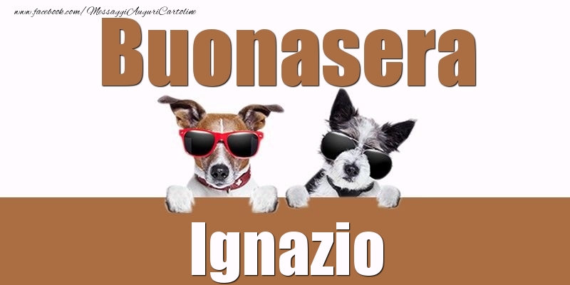 Cartoline di buonasera - Buonasera Ignazio