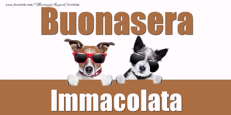 Cartoline di buonasera - Buonasera Immacolata