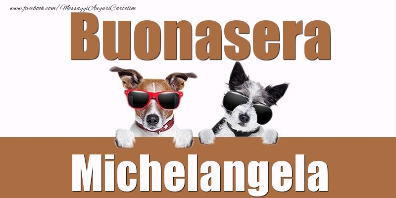 Cartoline di buonasera - Buonasera Michelangela