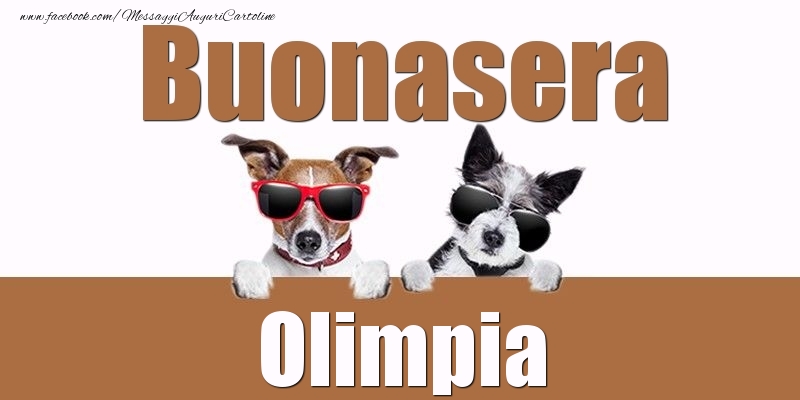 Cartoline di buonasera - Buonasera Olimpia