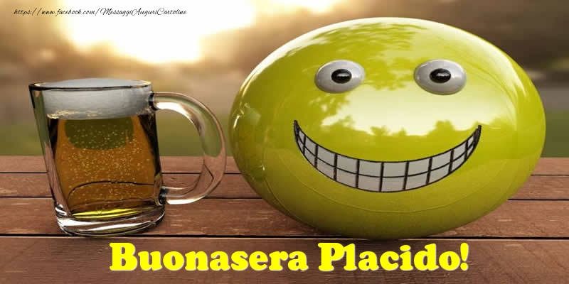 Cartoline di buonasera - Emoticons | Buonasera Placido!