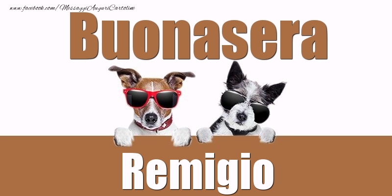 Cartoline di buonasera - Buonasera Remigio