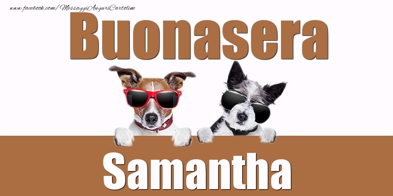 Cartoline di buonasera - Buonasera Samantha