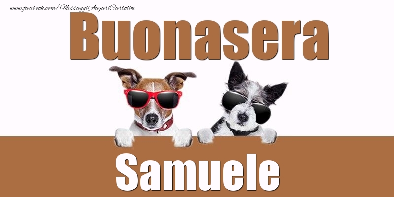 Cartoline di buonasera - Buonasera Samuele
