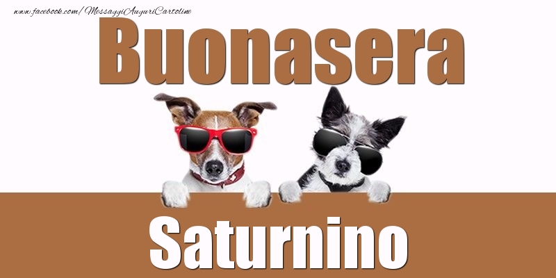 Cartoline di buonasera - Buonasera Saturnino