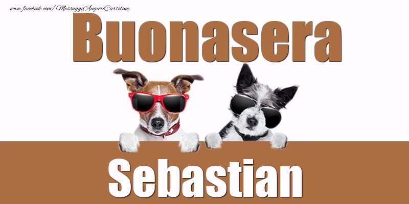 Cartoline di buonasera - Buonasera Sebastian